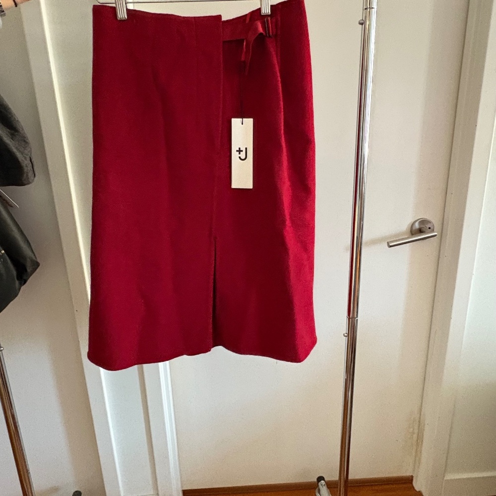 Uniqlo Jil Sander Red wool kirt - NEVER WORN WITH TAGS - SIZE 8